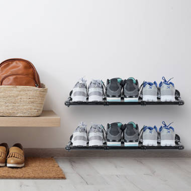 Wall discount rack shoes